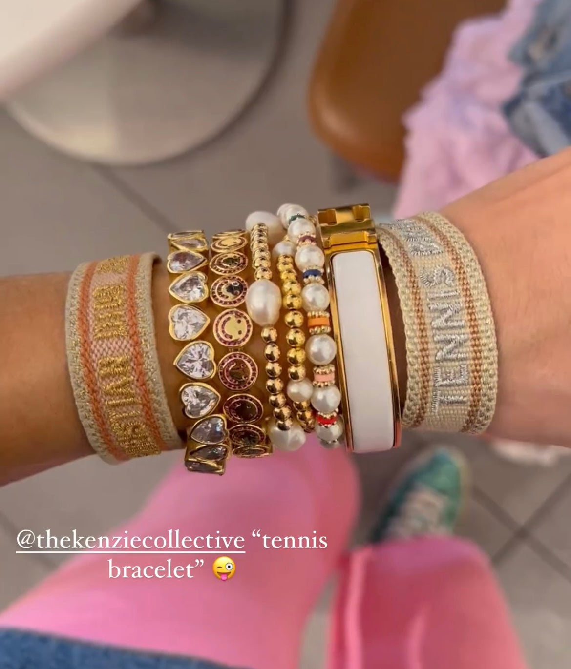 Tennis bracelet tassel bracelet