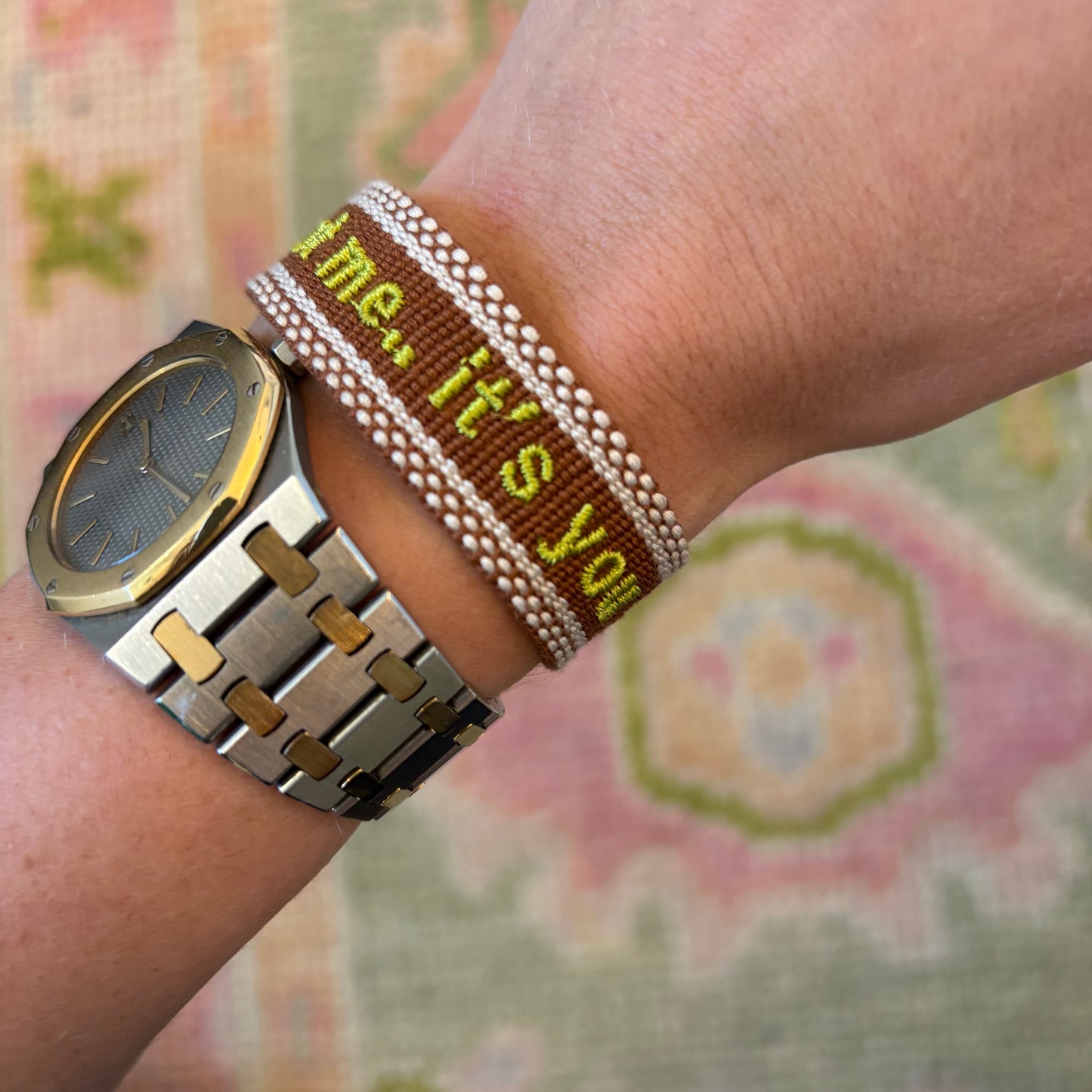 It’s not me… it’s you embroidered tassel bracelet