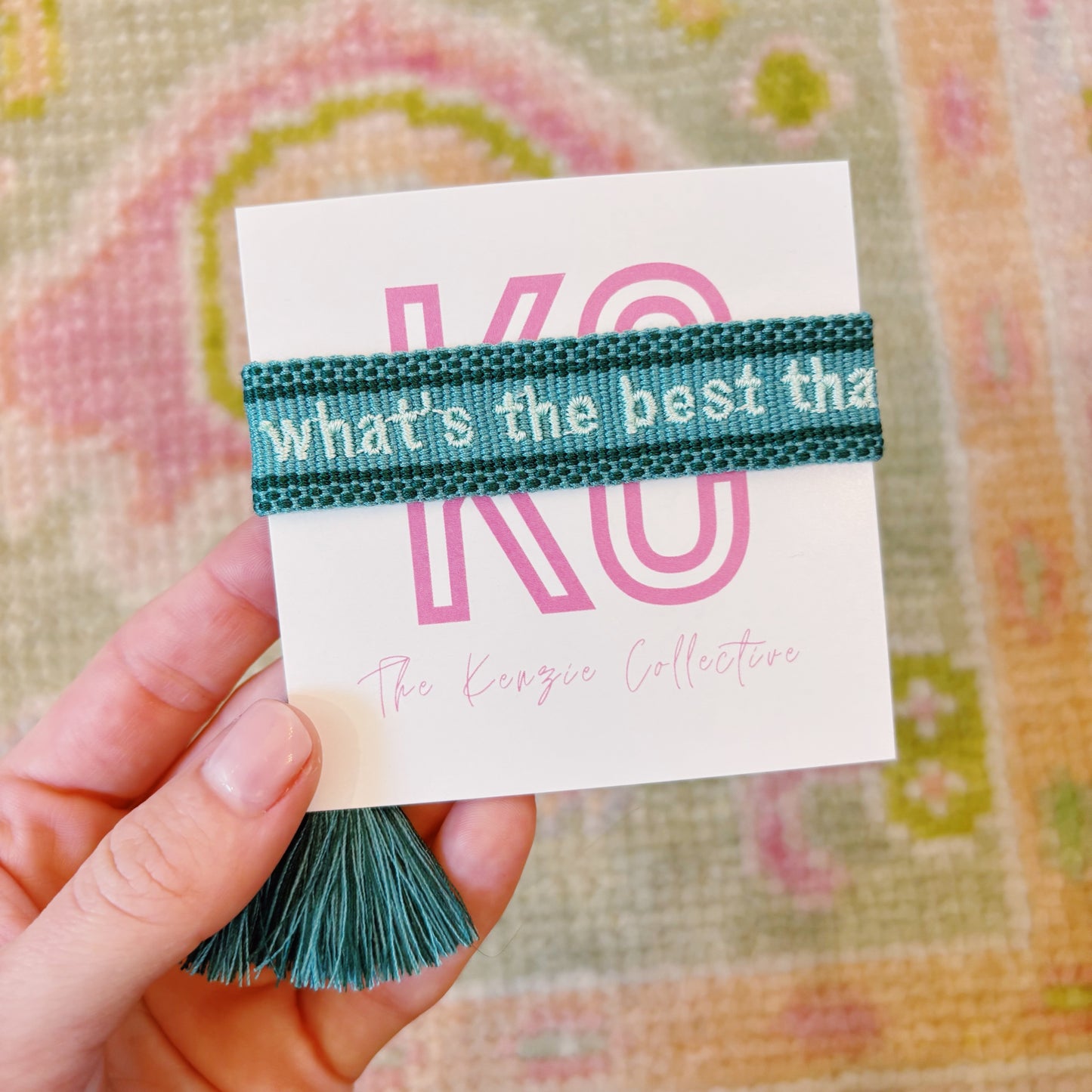 What’s the best that can happen tassel bracelet