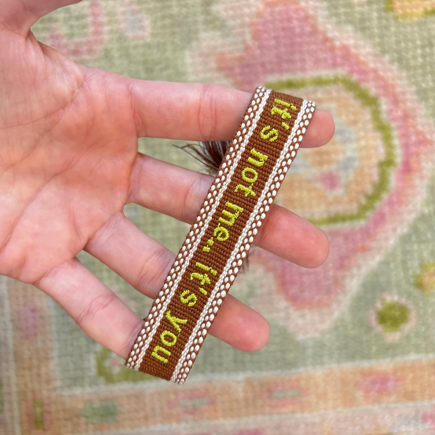 It’s not me… it’s you embroidered tassel bracelet