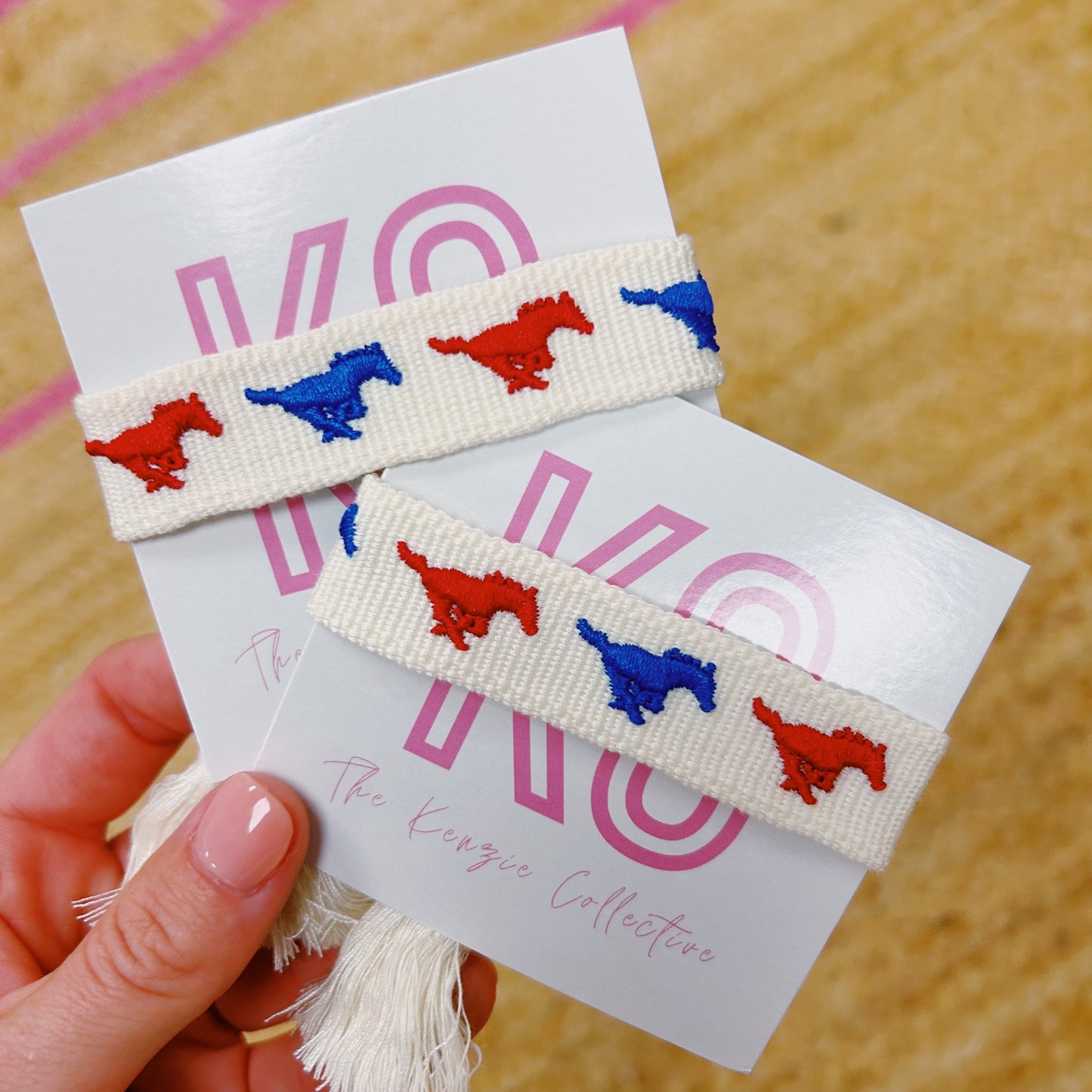 SMU school spirit bracelet