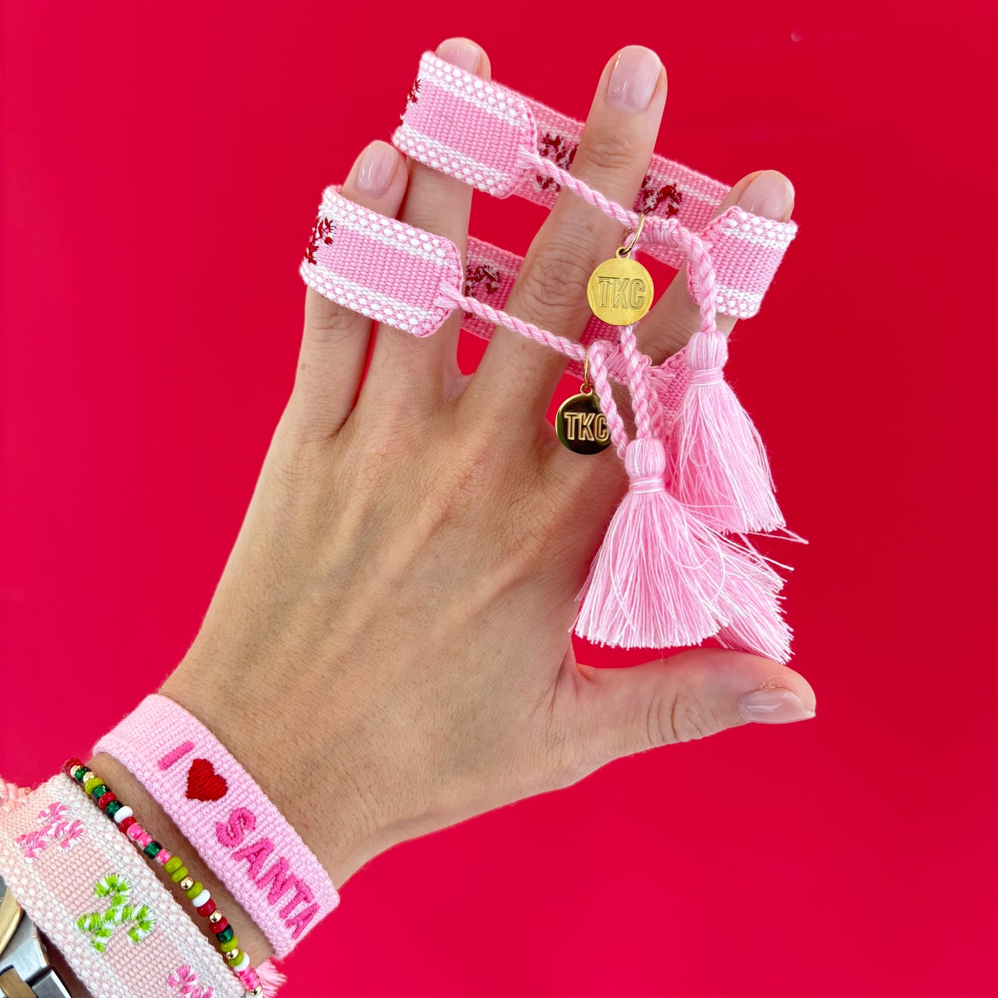 Candy cane lane tassel bracelet SOLD OUT! This is a preorder SHIPS BY NOV 6