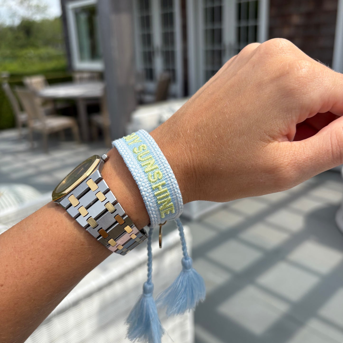 You are my sunshine tassel bracelet