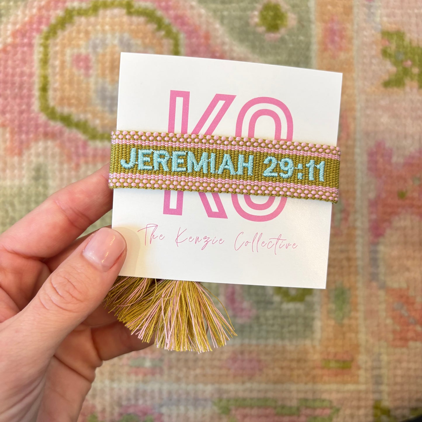 Jeremiah 29:11 embroidered tassel bracelet
