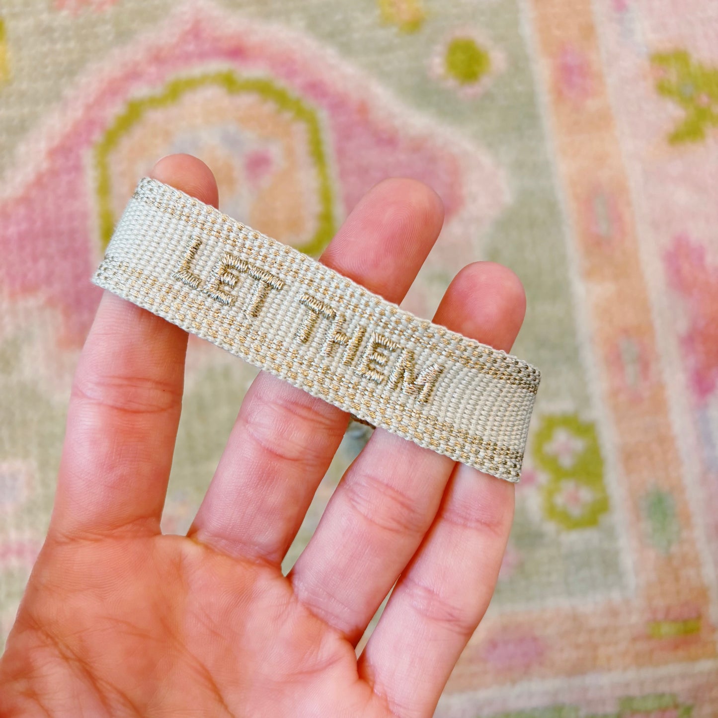 Let them embroidered tassel bracelet