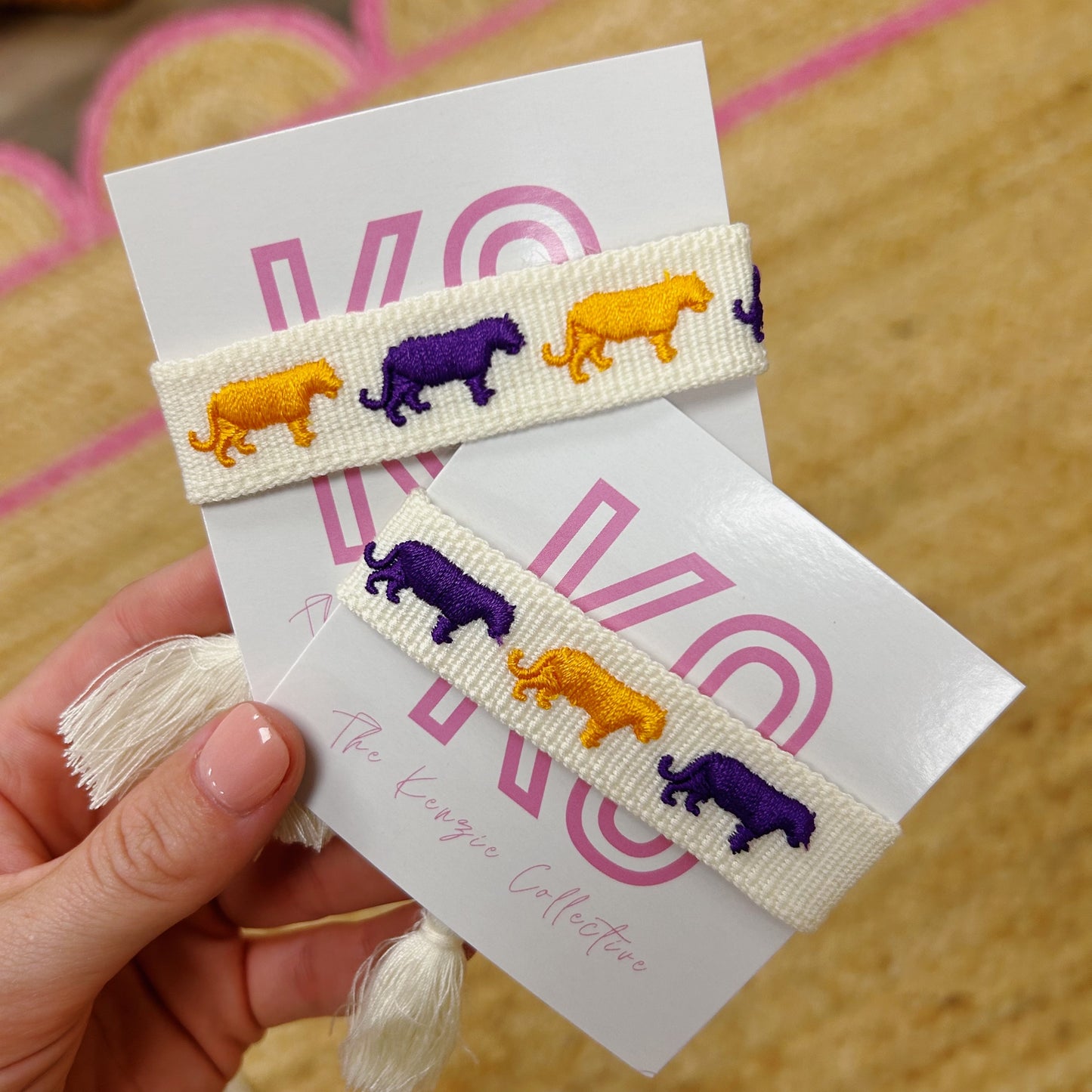Tiger school spirit bracelet