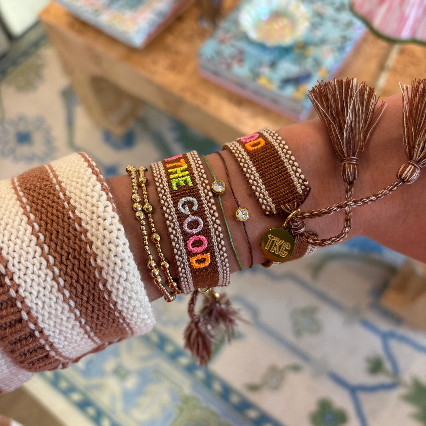 Focus on the good tassel bracelet