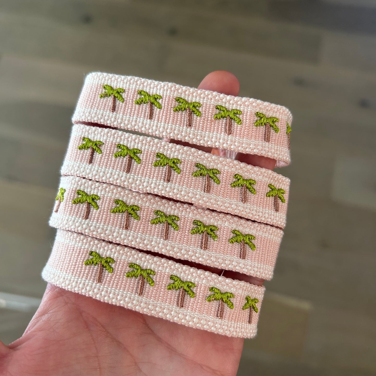 Pink Palm tree bracelet