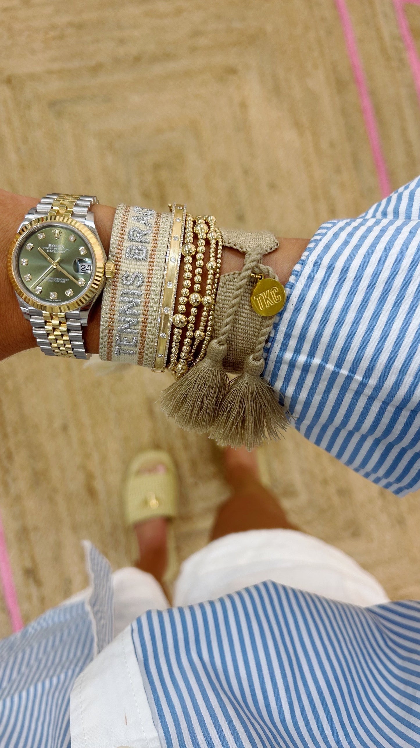 Tennis bracelet tassel bracelet