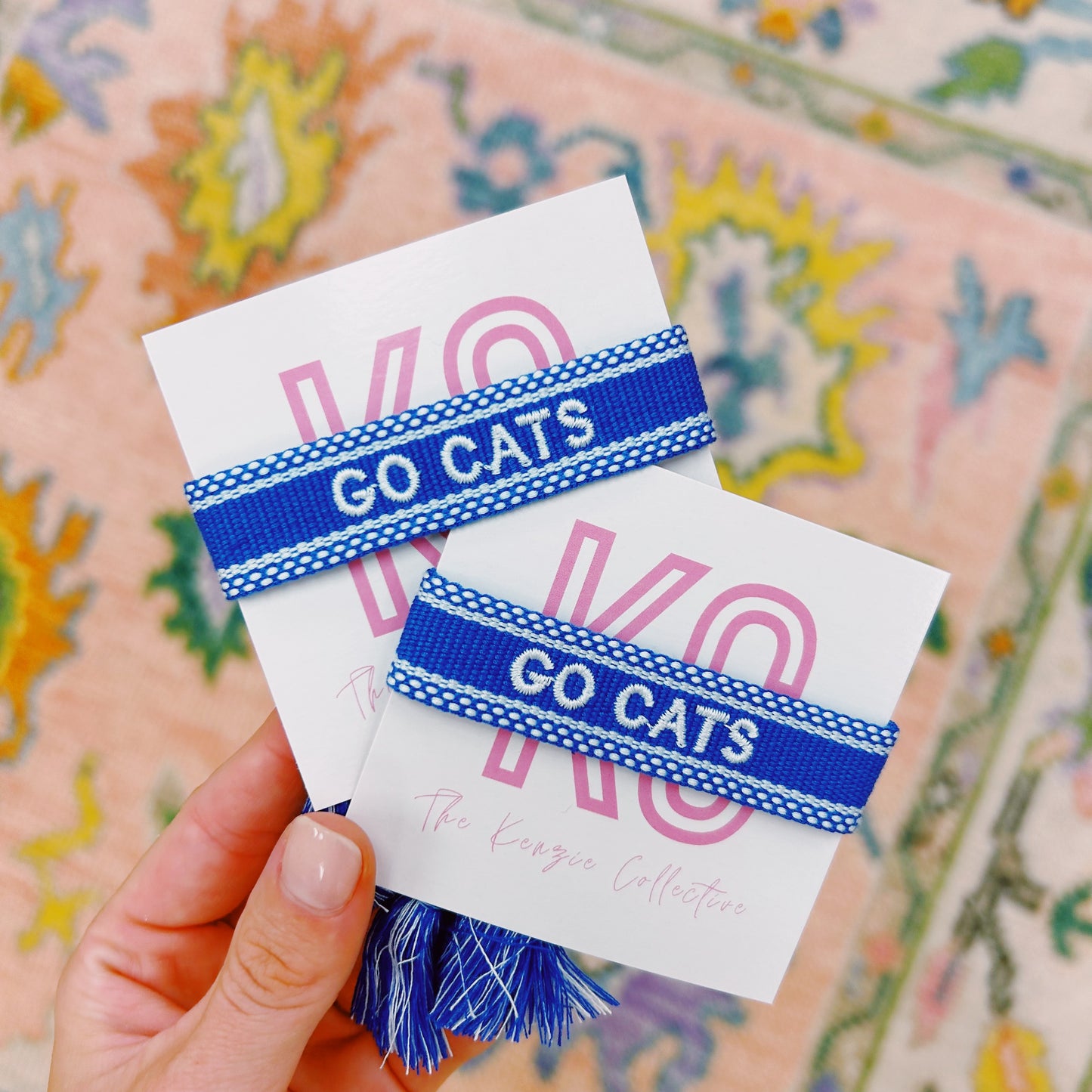 Go cats embroidered tassel bracelet