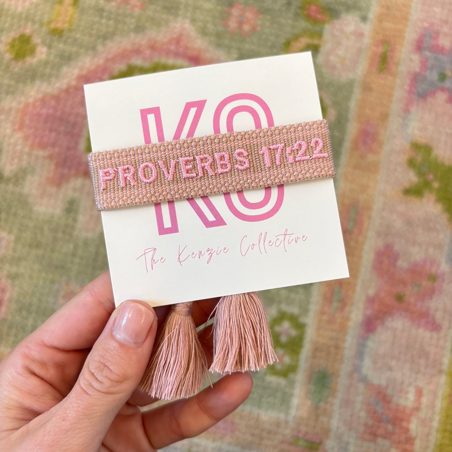 Proverbs 17:22 tassel bracelet