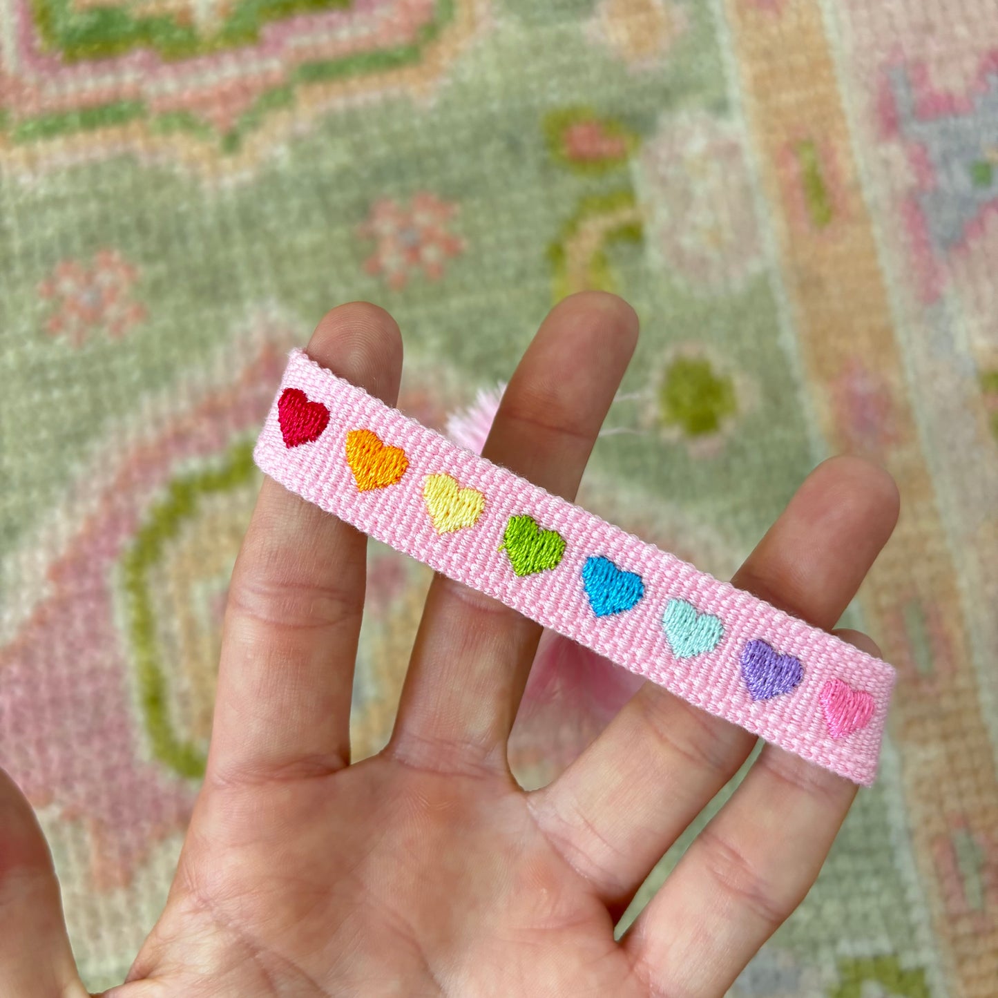 Happy hearts MINI SIZE ( ages 3-14) tassel bracelet