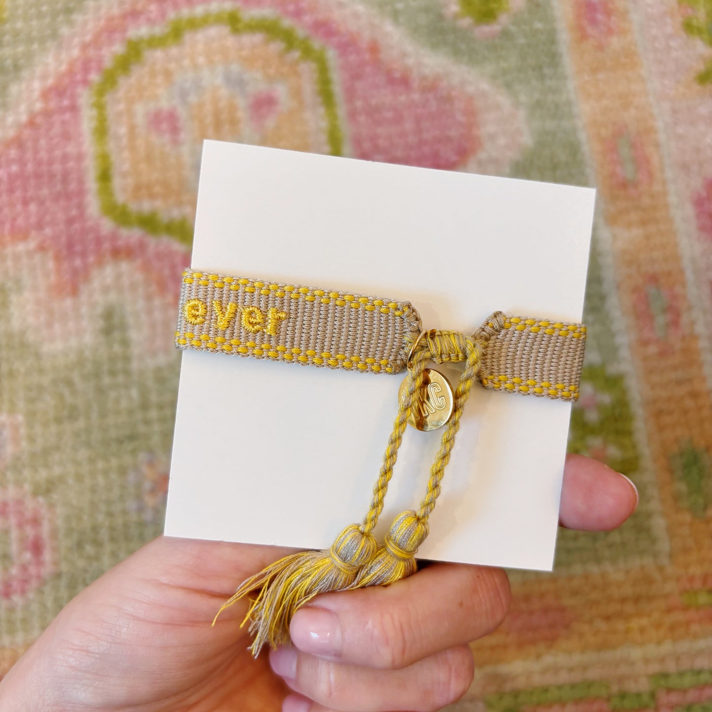 Have the best day ever NEW SKINNY BAND tassel bracelet