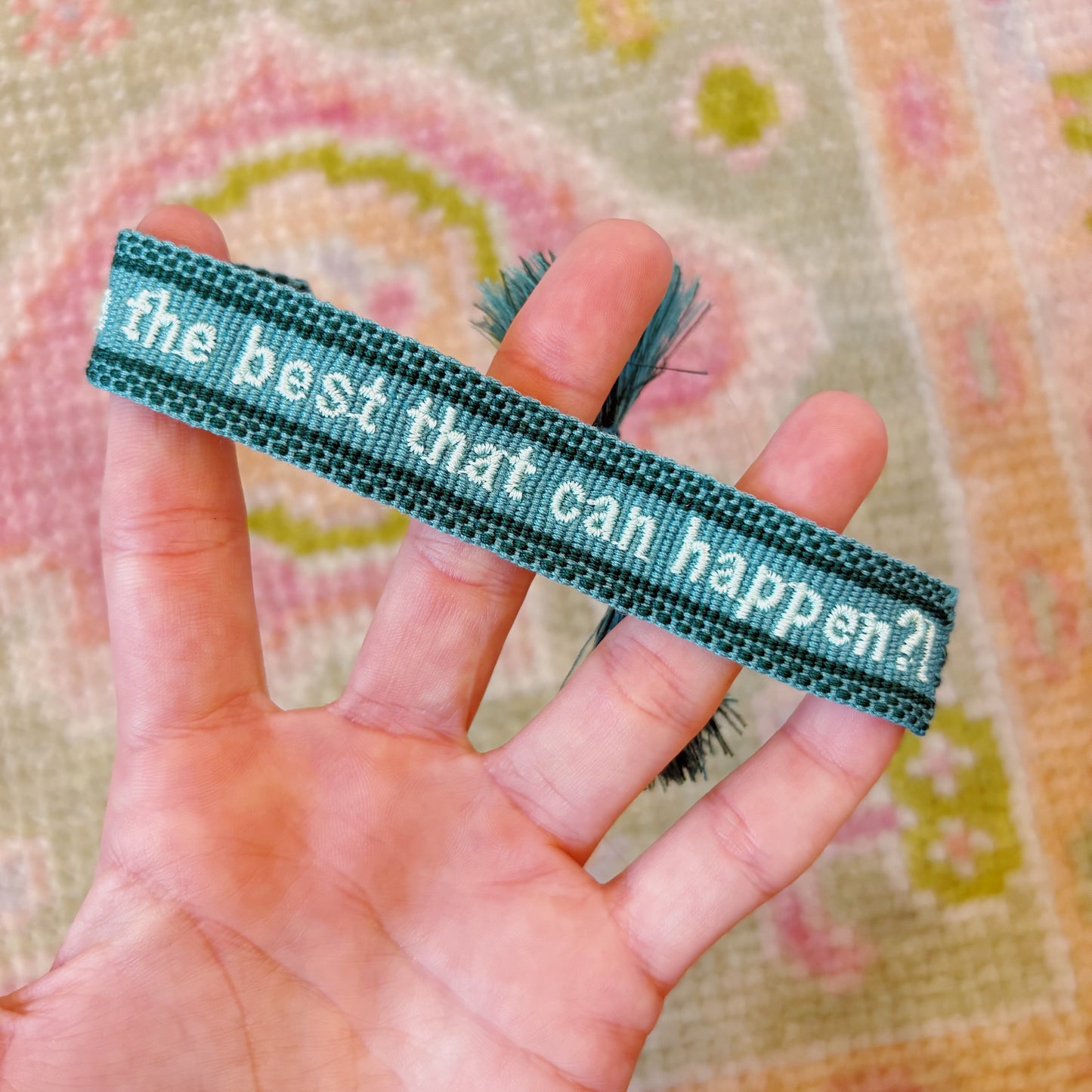 What’s the best that can happen tassel bracelet