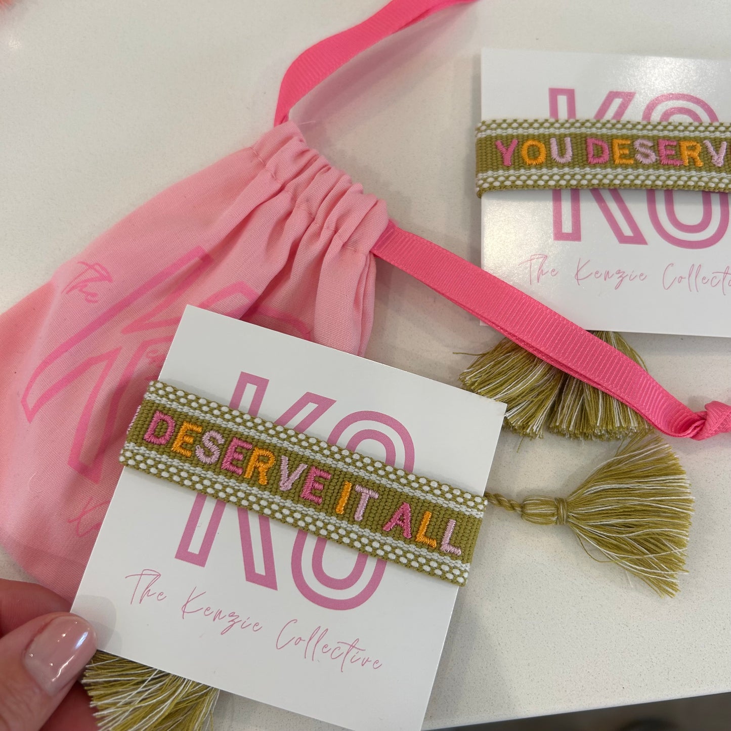 You deserve it all tassel bracelet