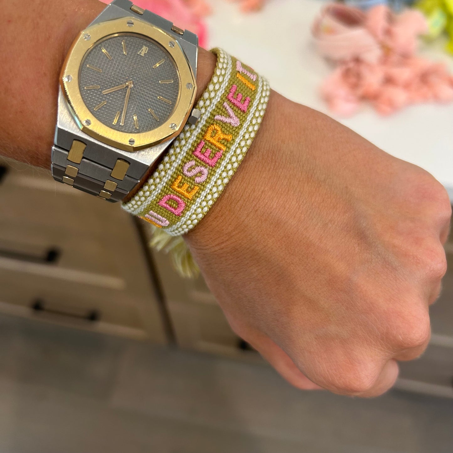 You deserve it all tassel bracelet