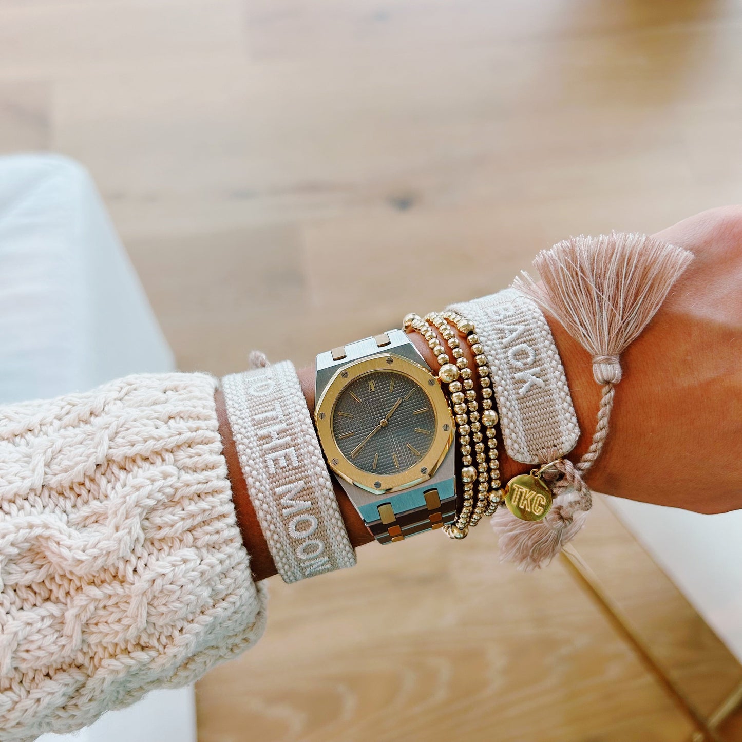 To the moon and back tassel bracelet