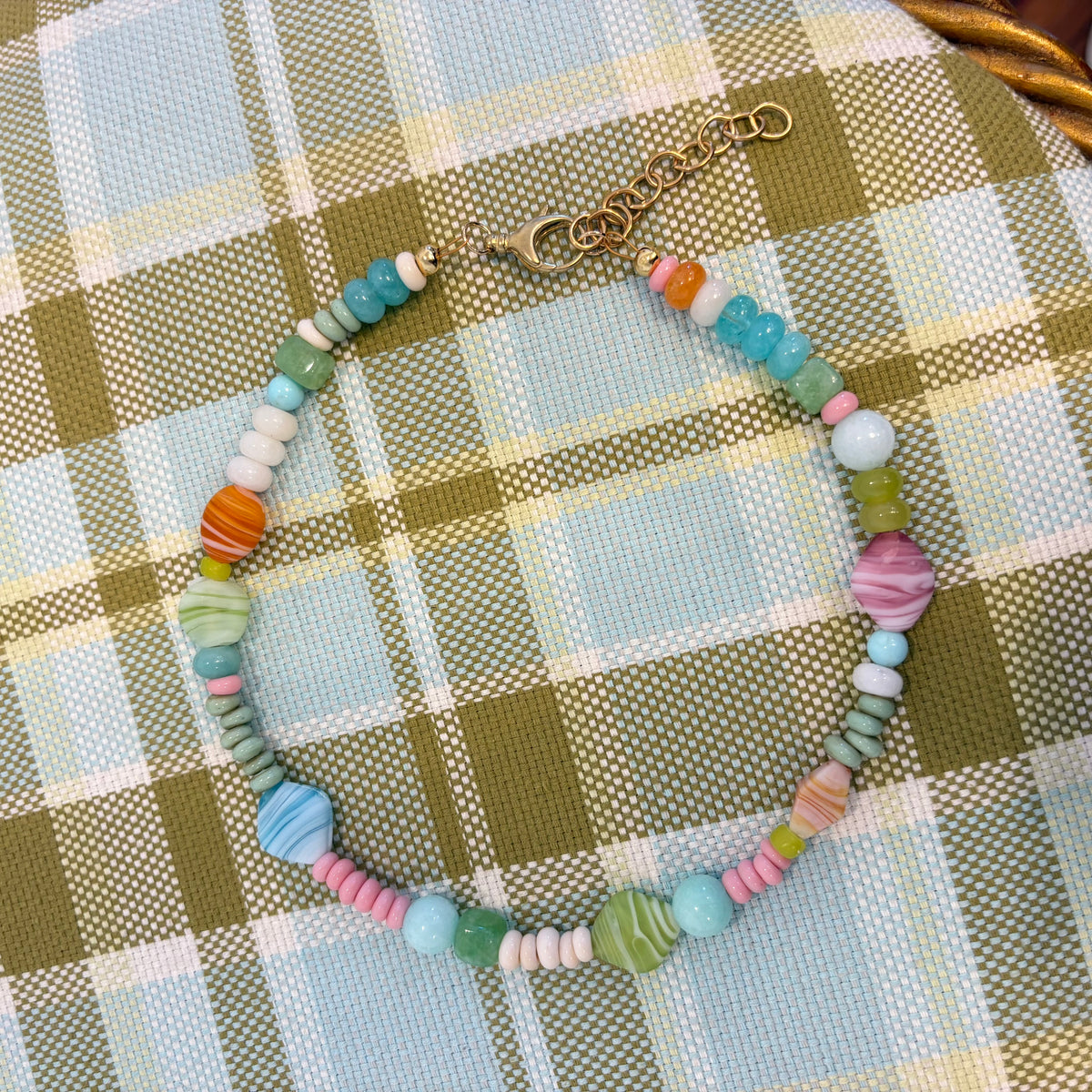 Cotton candy swirl necklace