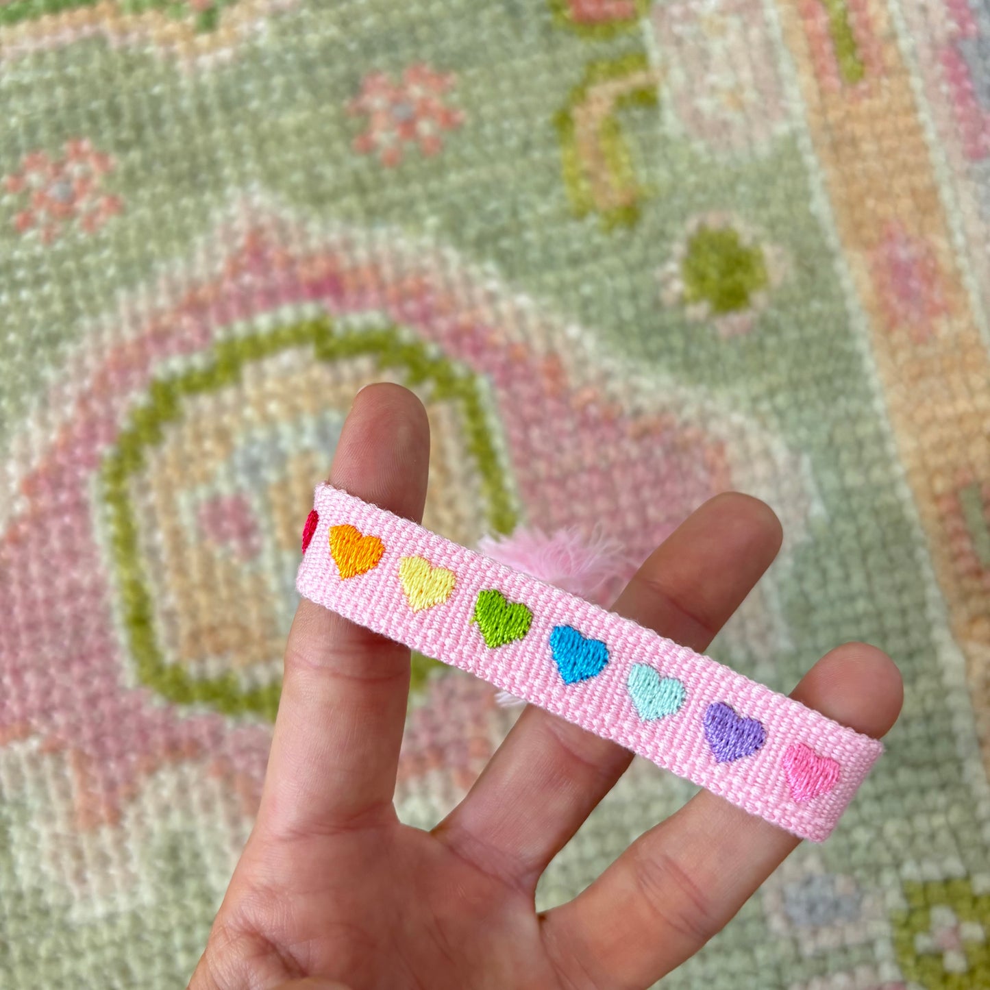 Happy hearts MINI SIZE ( ages 3-14) tassel bracelet