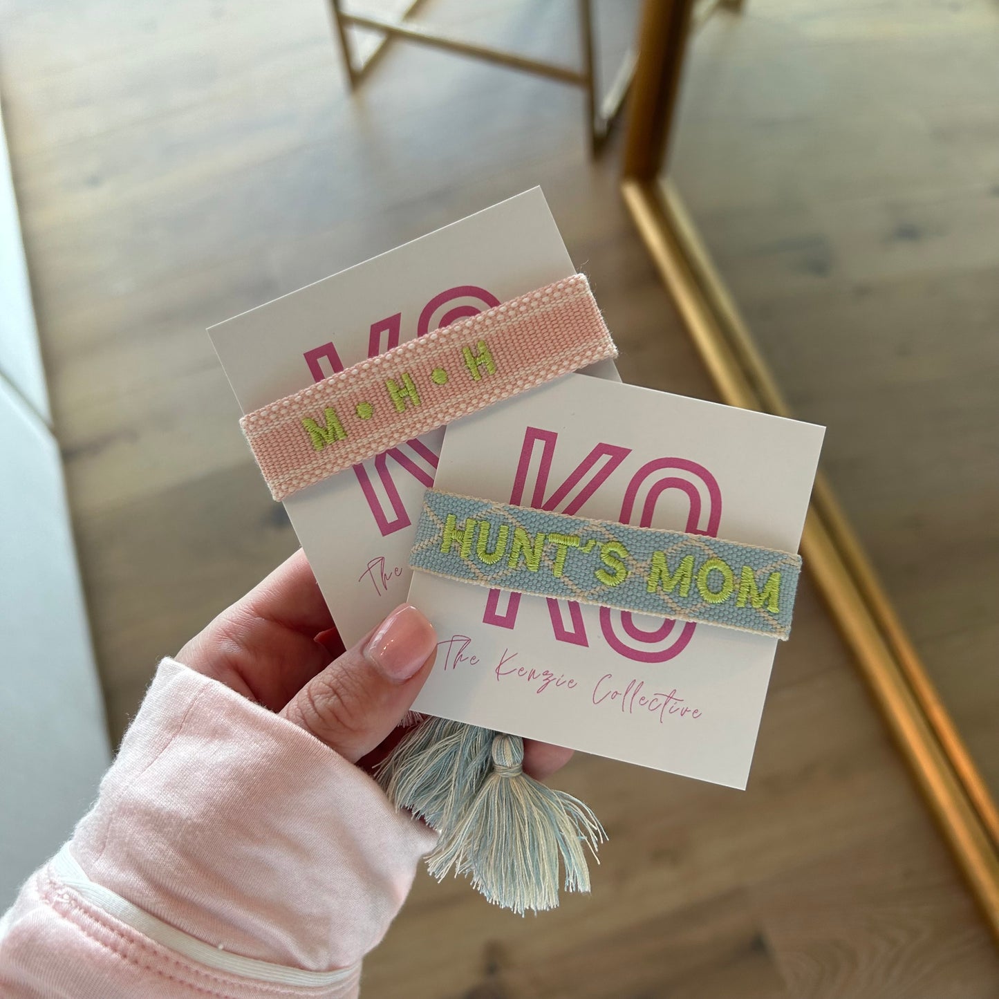 The Kenzie Collective Custom Embroidered Tassel Bracelet PERSONALIZED