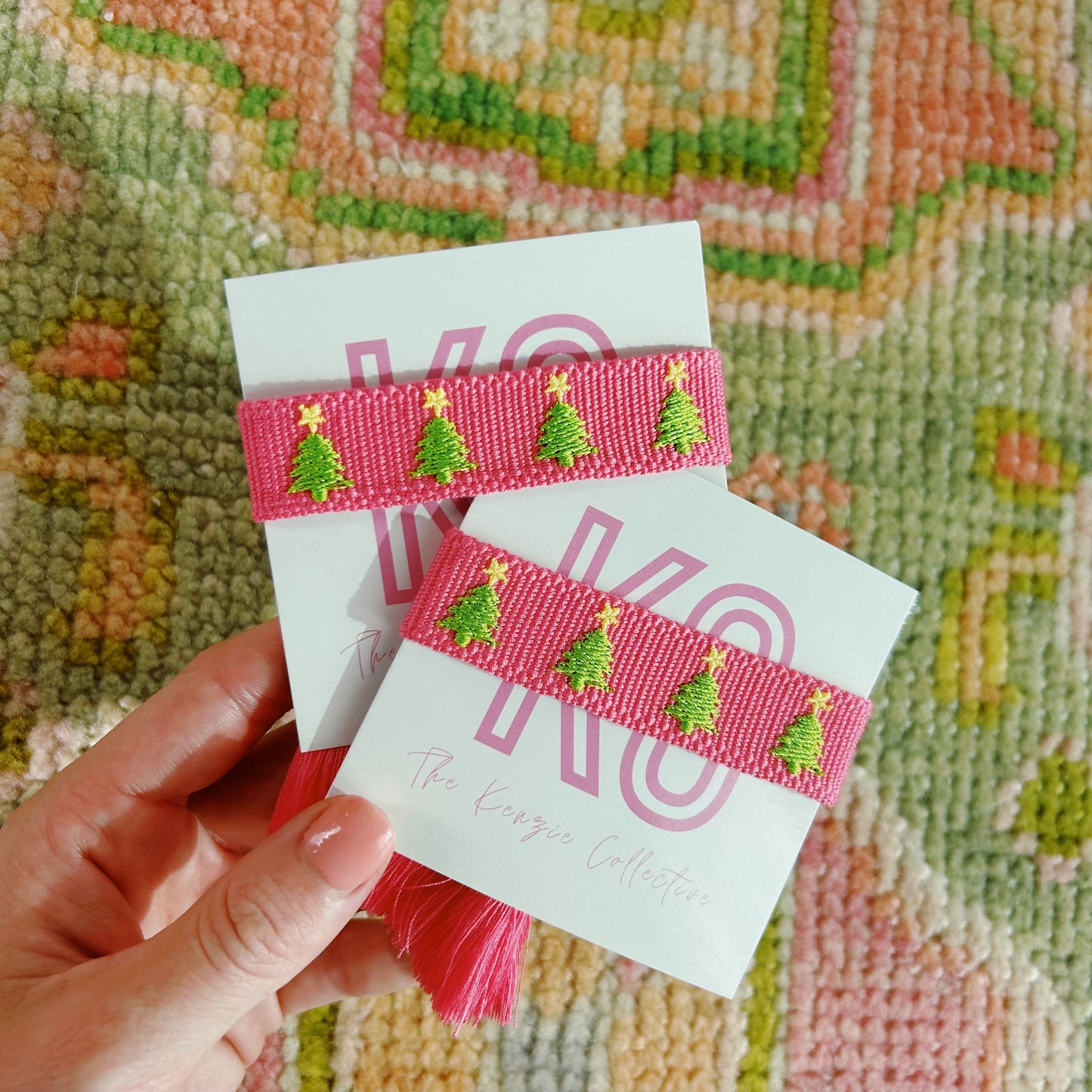 Christmas tree tassel bracelet