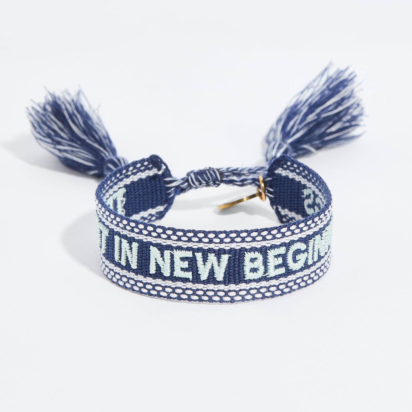 Trust in new beginnings tassel bracelet