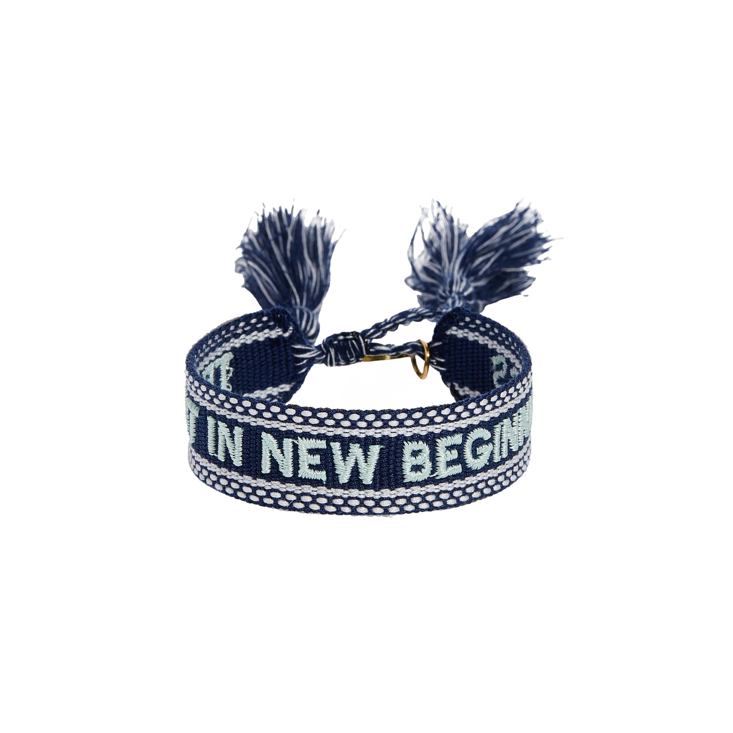 Trust in new beginnings tassel bracelet