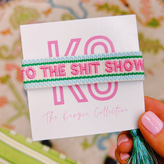 Welcome to the shit show tassel bracelet