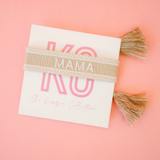 Mama embroidered tassel Bracelet
