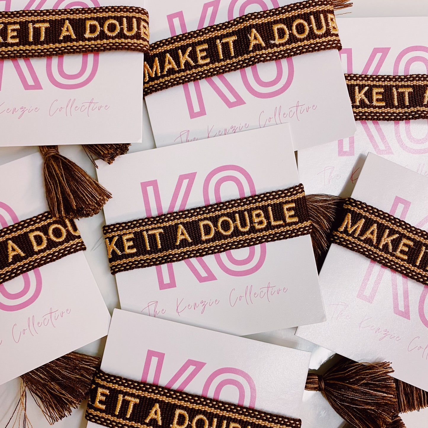 Make It A Double embroidered tassel bracelet