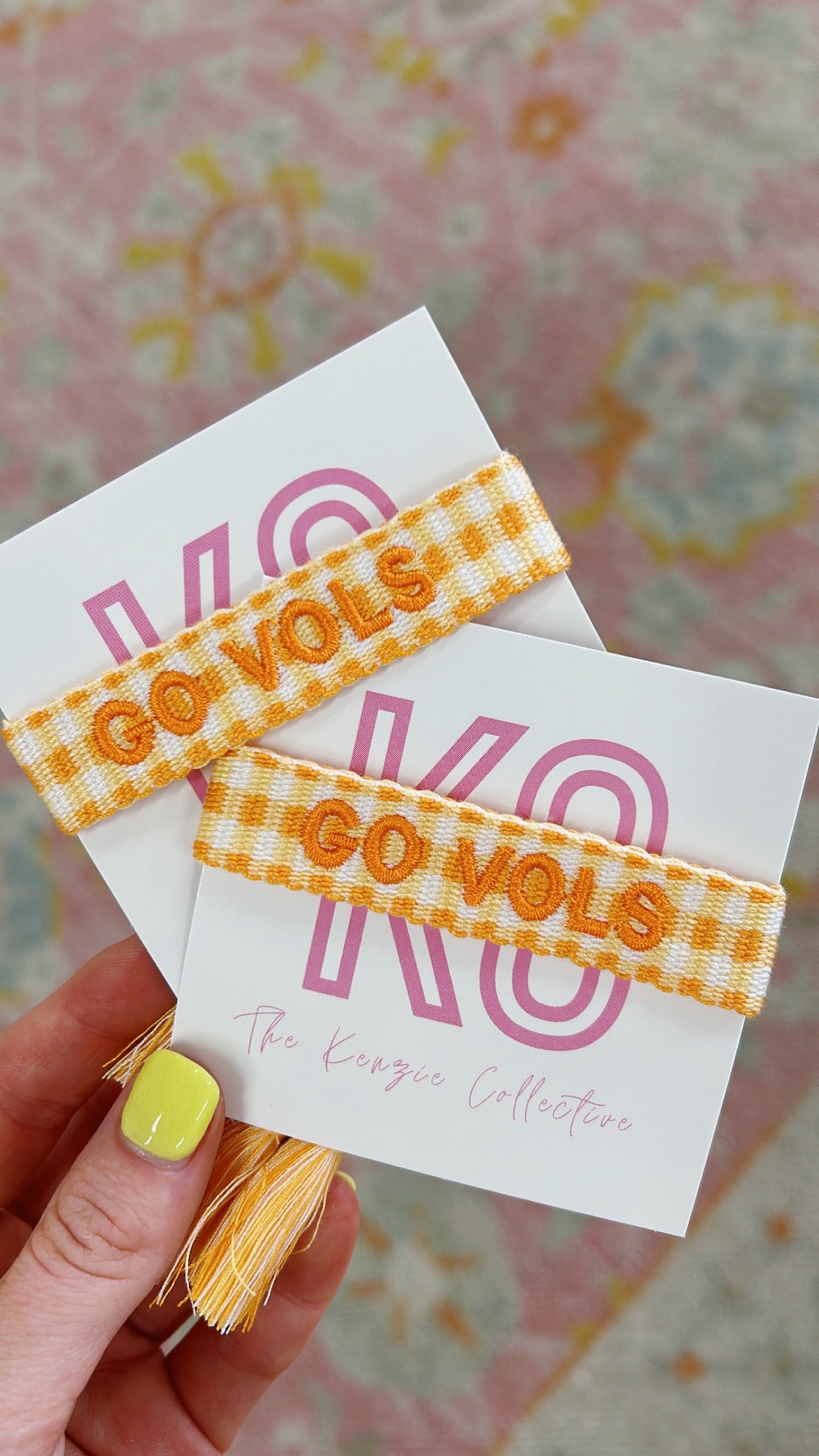 Go Vols embroidered tassel bracelet
