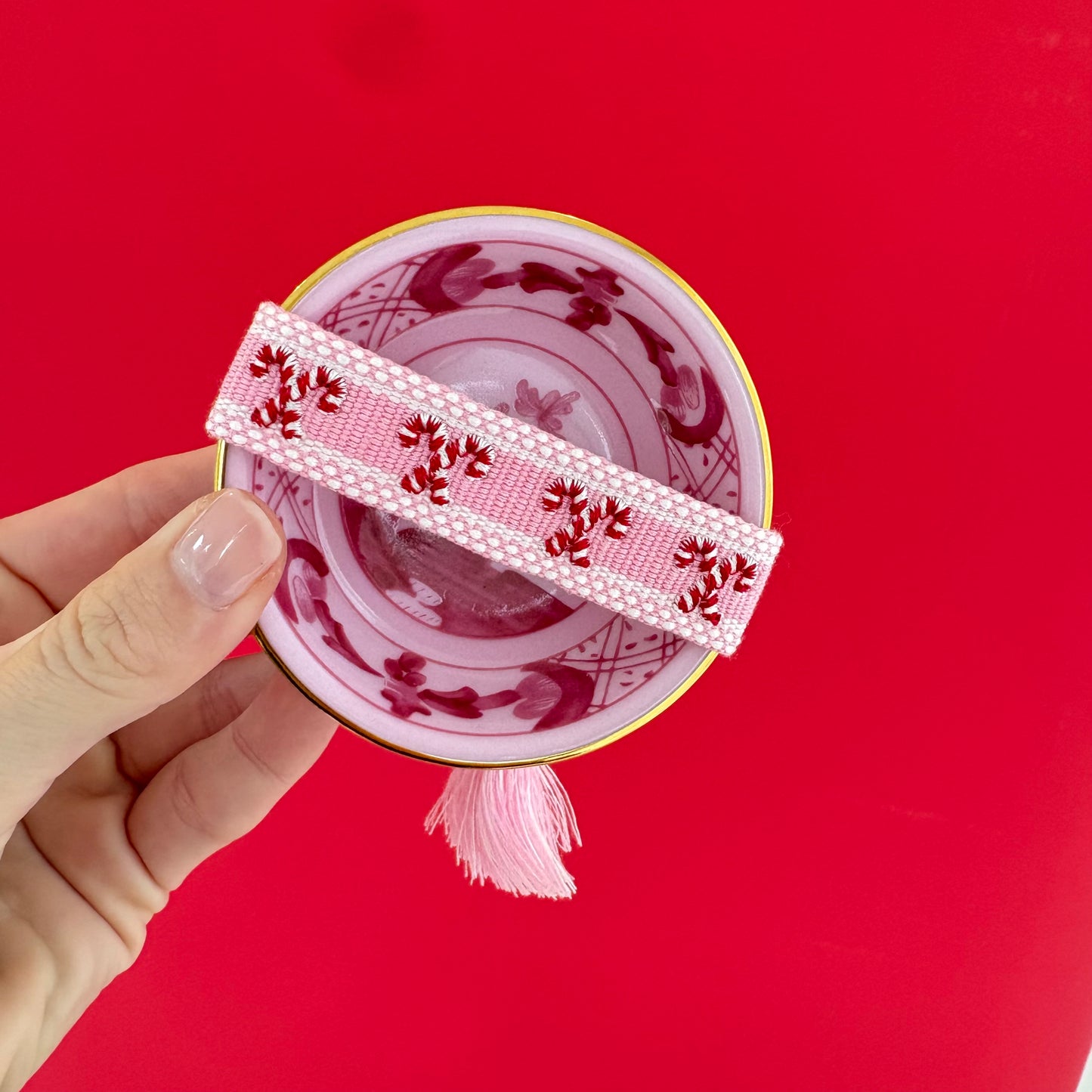 Candy cane lane tassel bracelet SOLD OUT! This is a preorder SHIPS BY NOV 6