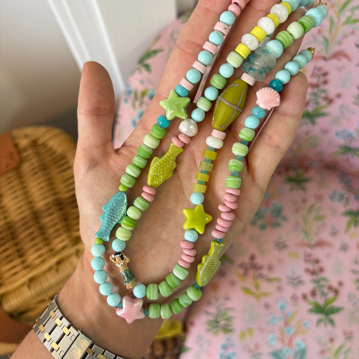 Hula girl whimsy necklace