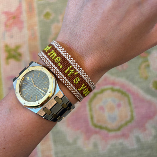 It’s not me… it’s you embroidered tassel bracelet