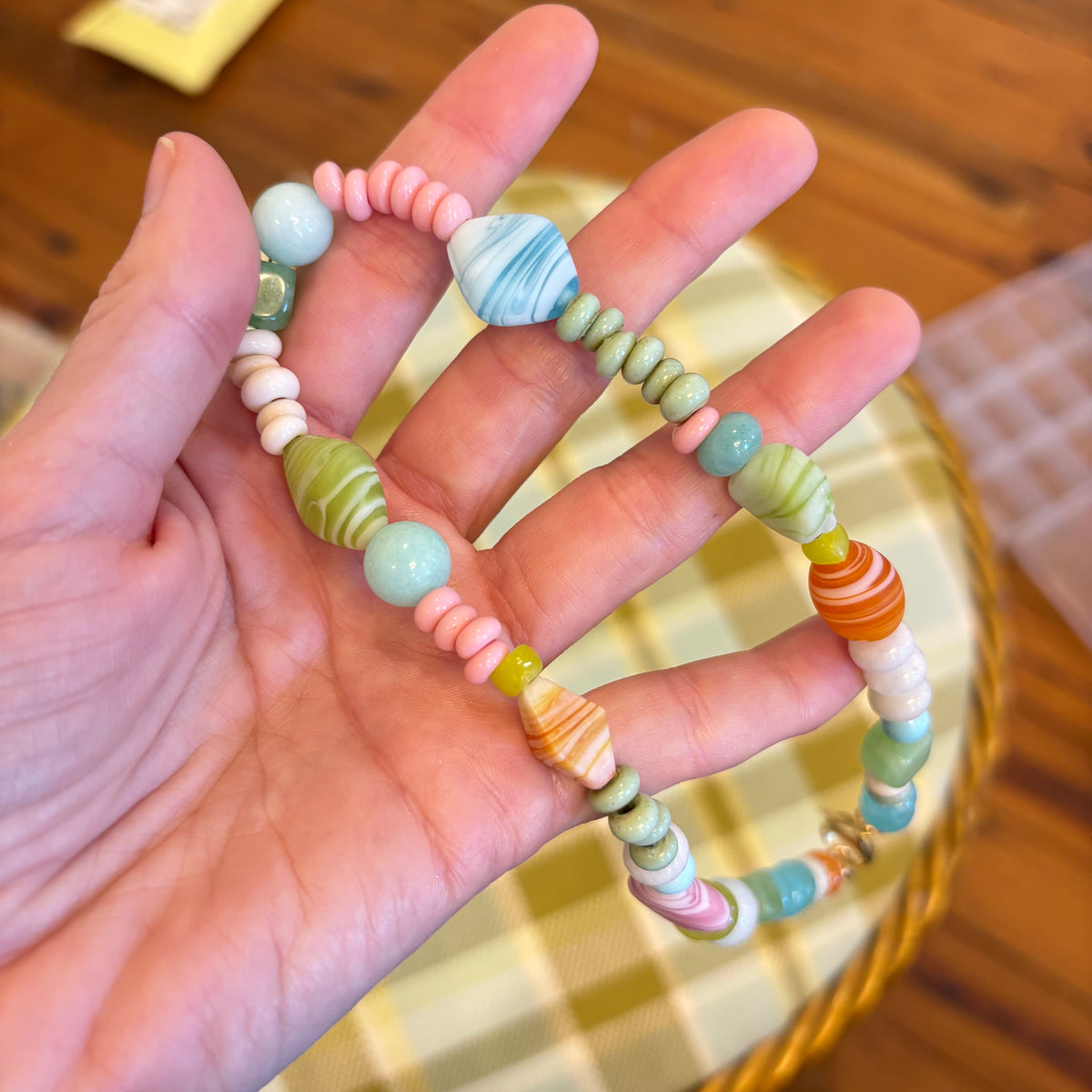 Cotton candy swirl necklace
