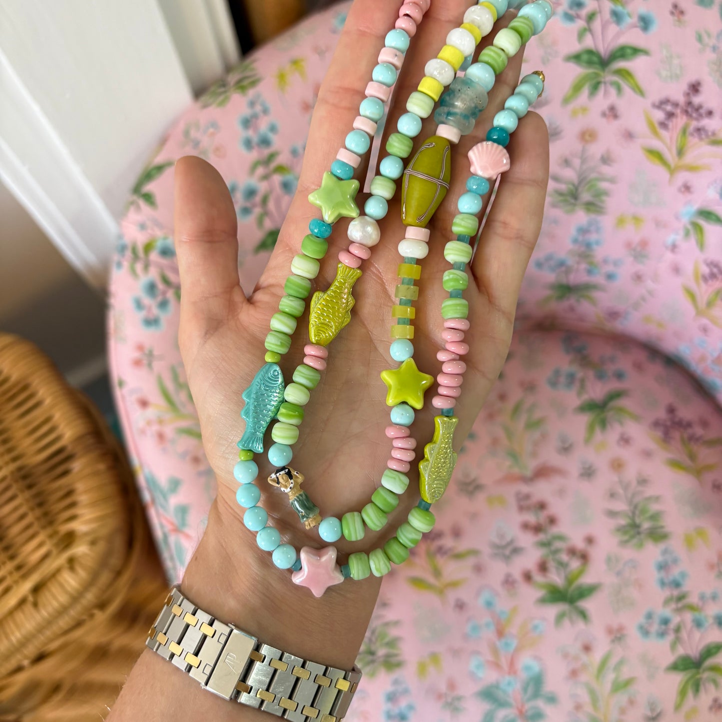 Cotton candy whimsy fish necklace sold out 4x this is a preorder SHIPS JULY 10