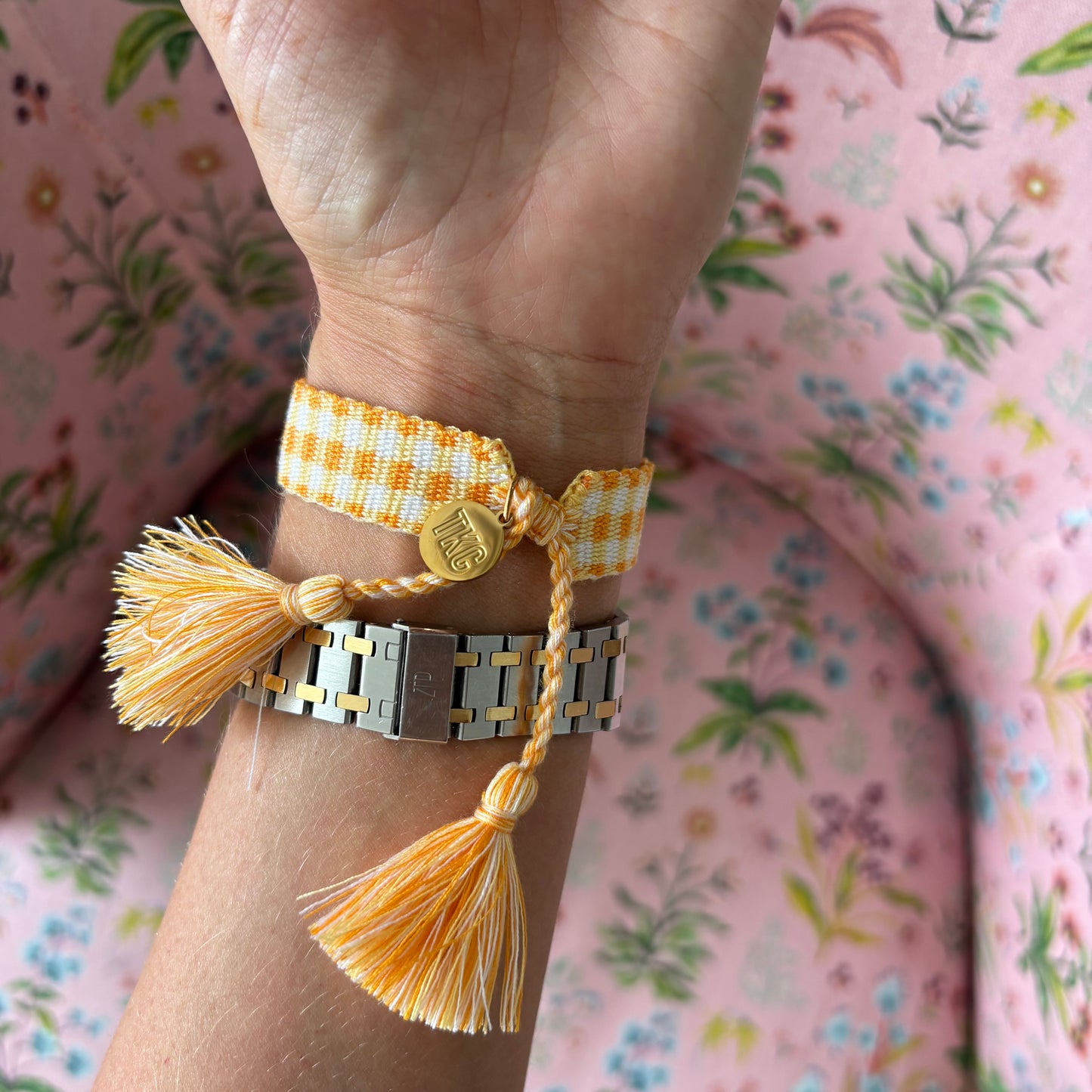 Go Vols embroidered tassel bracelet