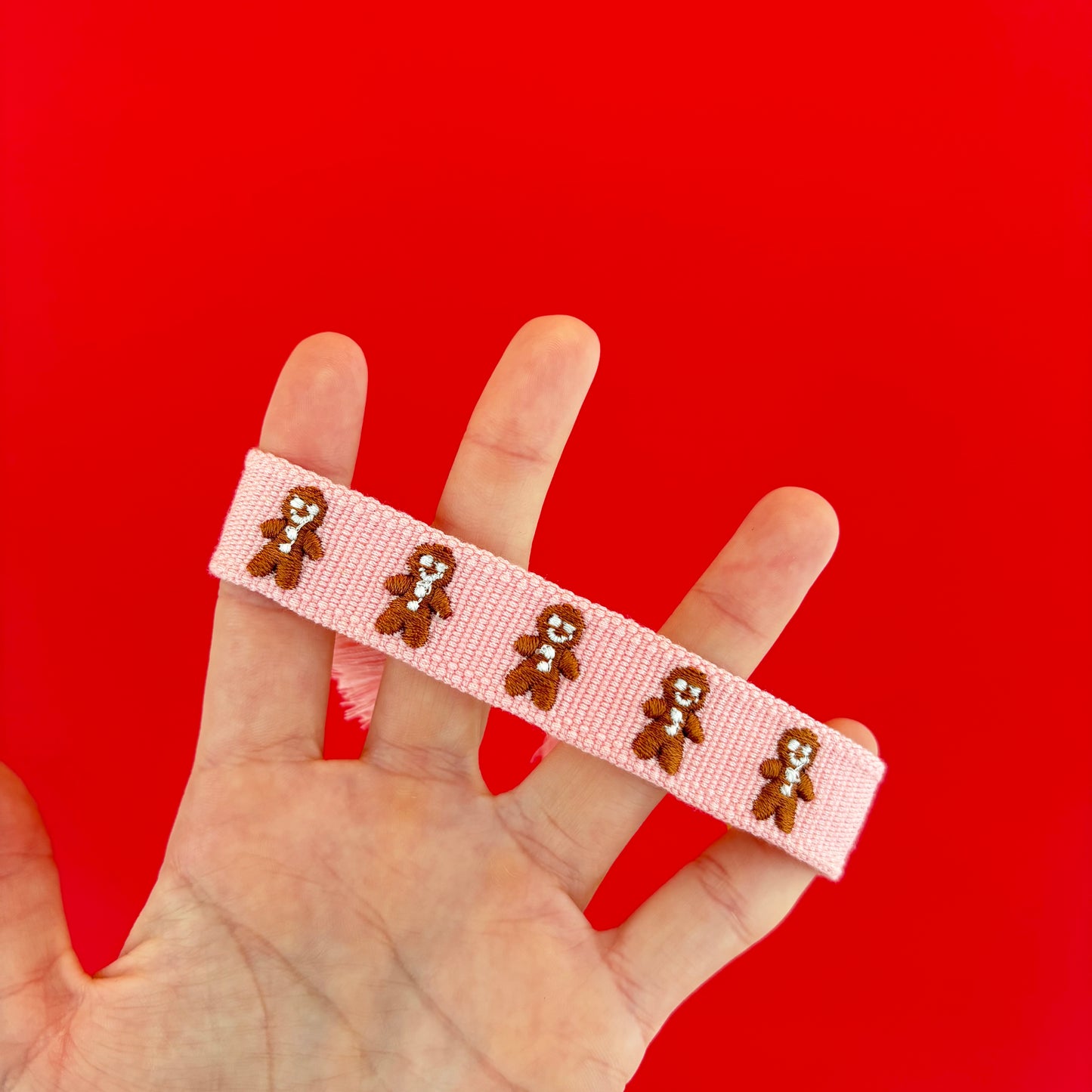 Gingerbread man tassel bracelet