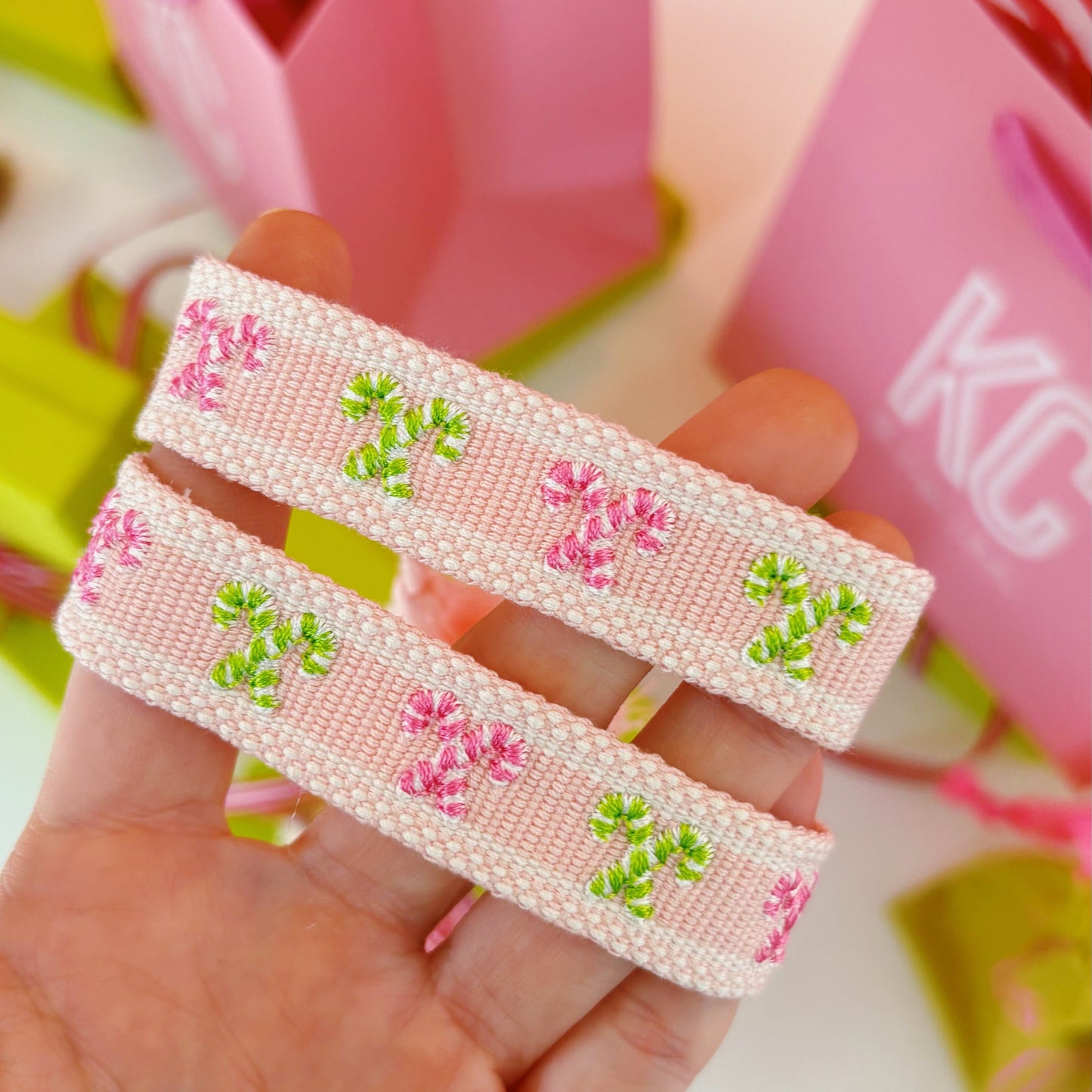 Candy Cane Lane tassel bracelet MINI SIZE