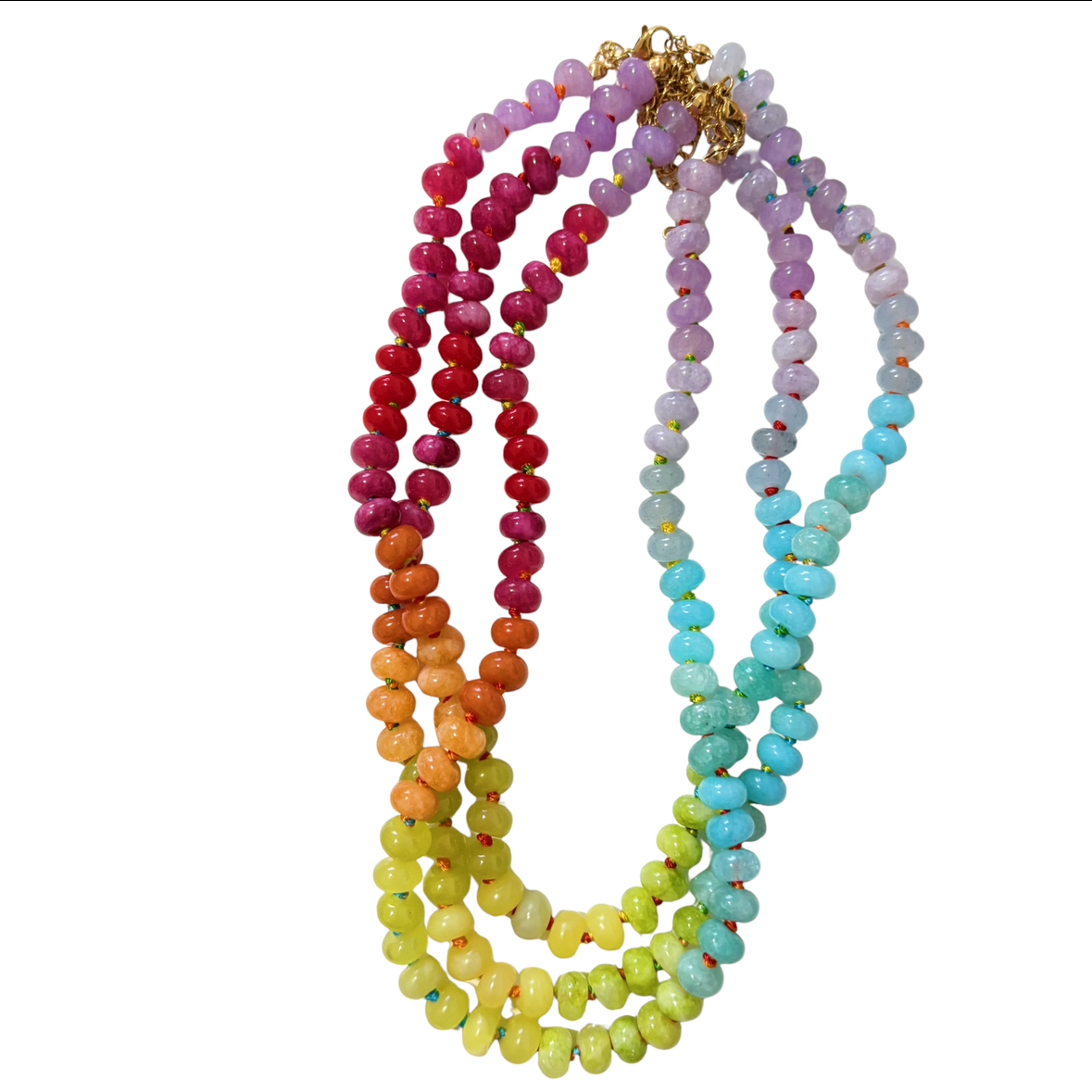 Lulu hand knotted stone necklace