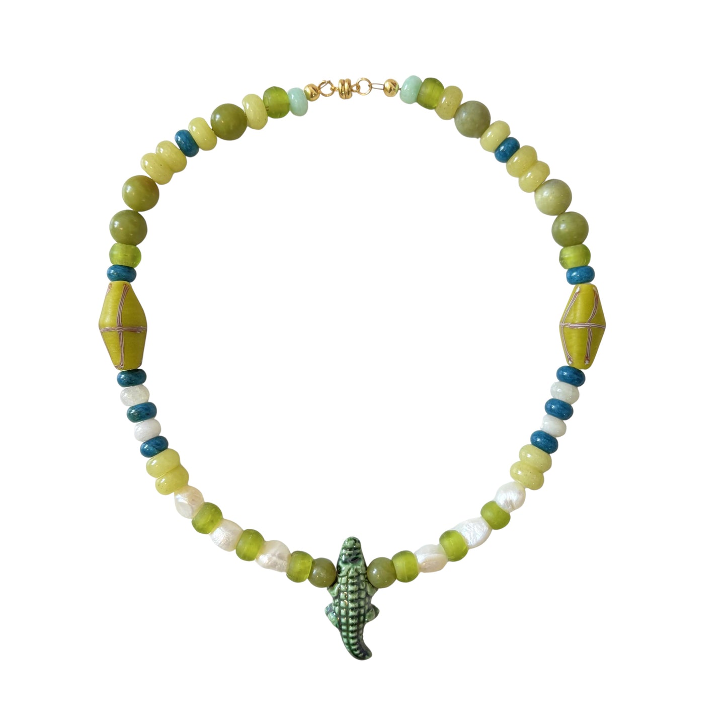 Lady with the alligator necklace