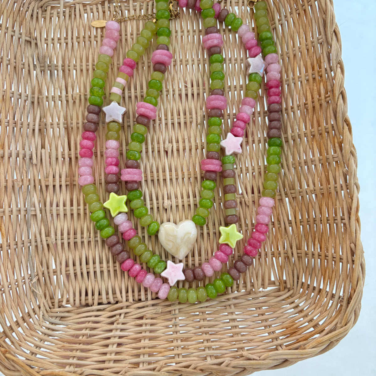 Hattie heart stone necklace