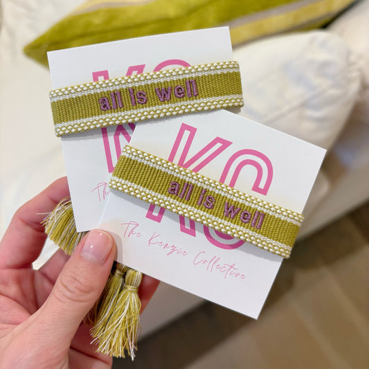 All is well tassel bracelet