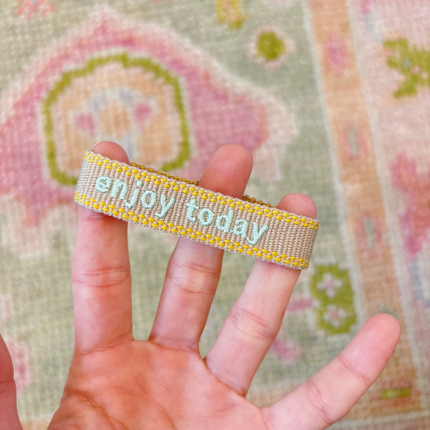 Enjoy today NEW SKINNY BAND embroidered tassel bracelet