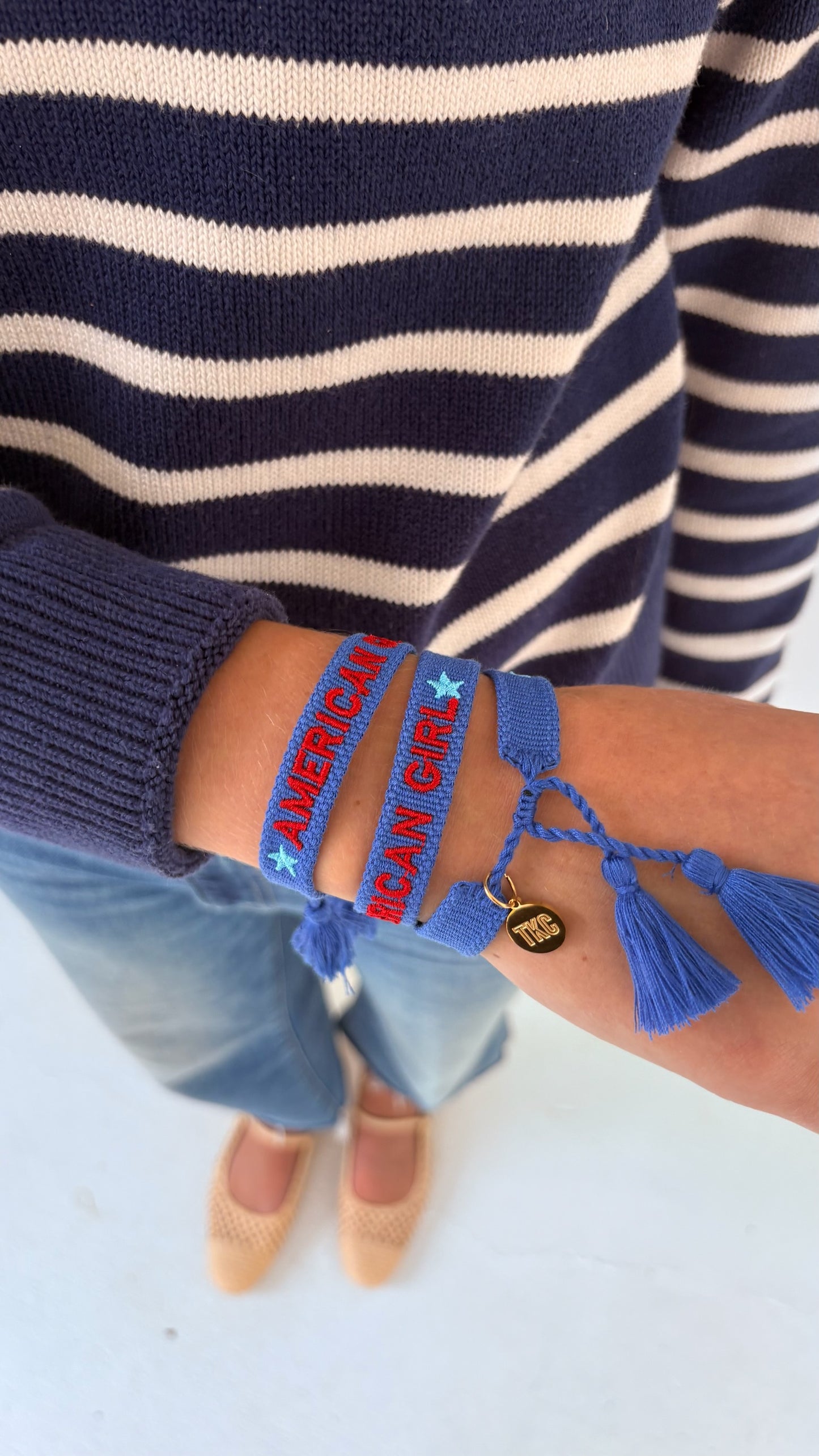 American girl tassel bracelet skinny band