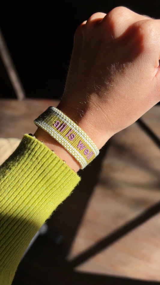 All is well tassel bracelet
