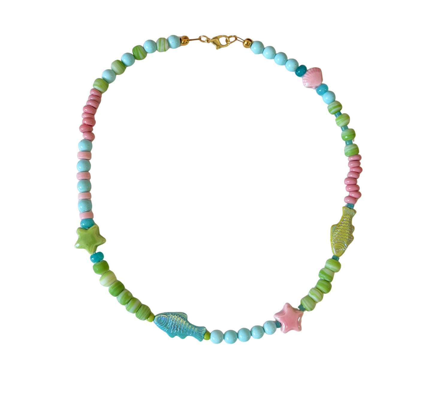 Cotton candy whimsy fish necklace sold out 4x this is a preorder SHIPS JULY 10