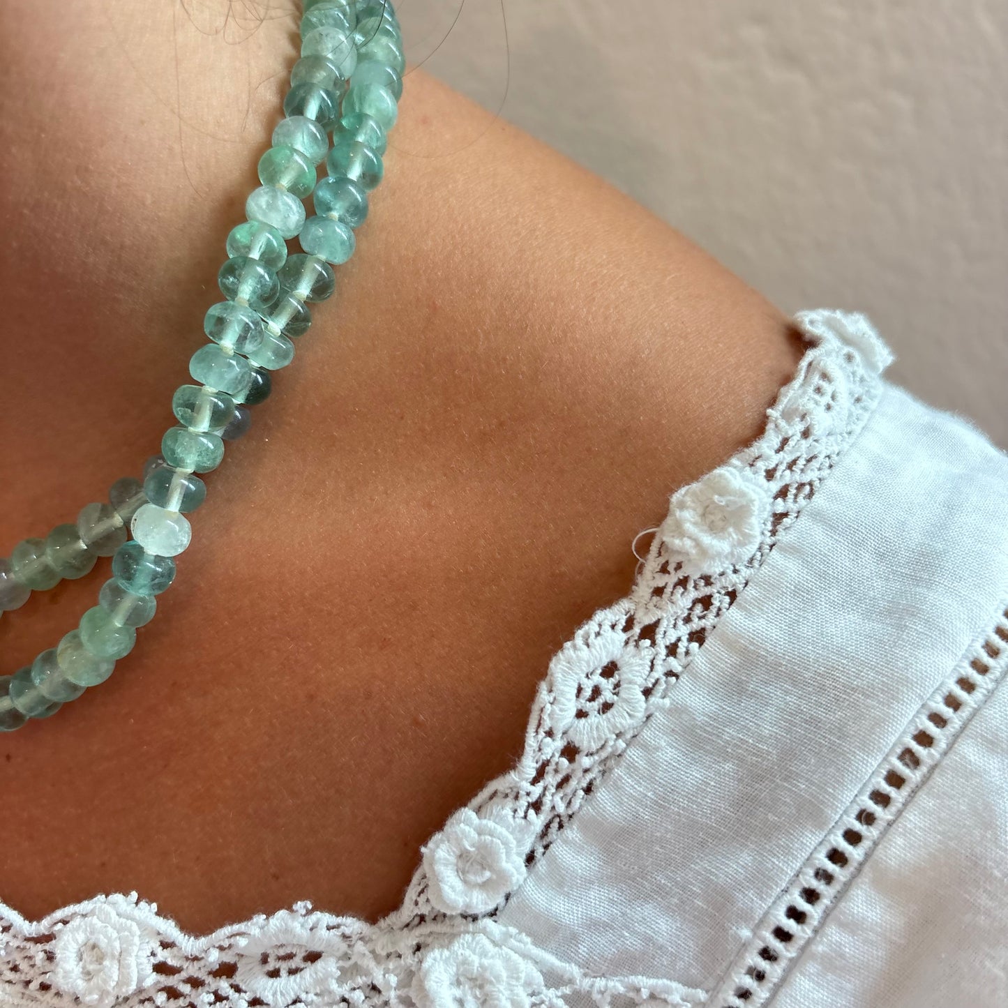 Eloise hand knotted genuine pearl necklace