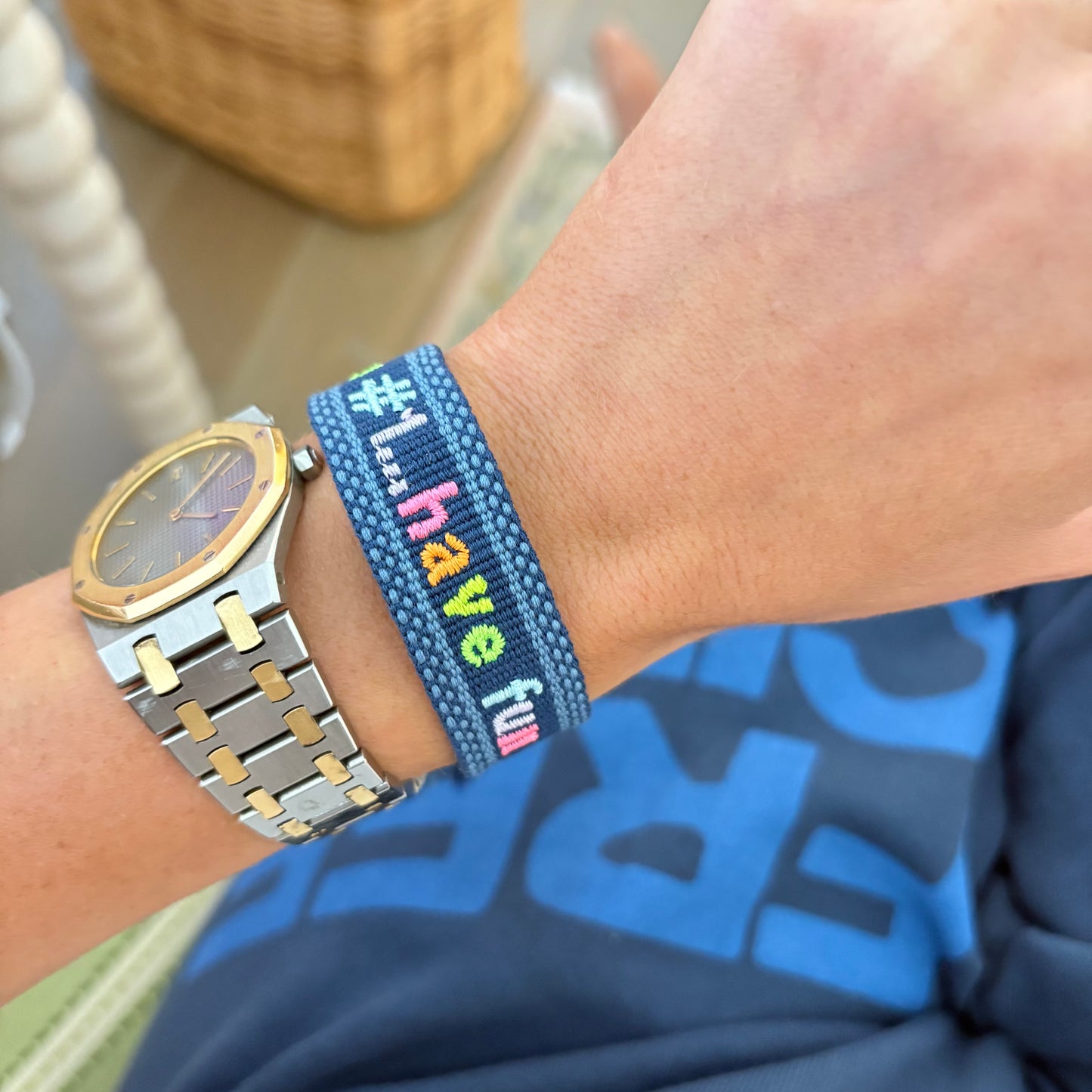 Rule #1 have fun tassel bracelet
