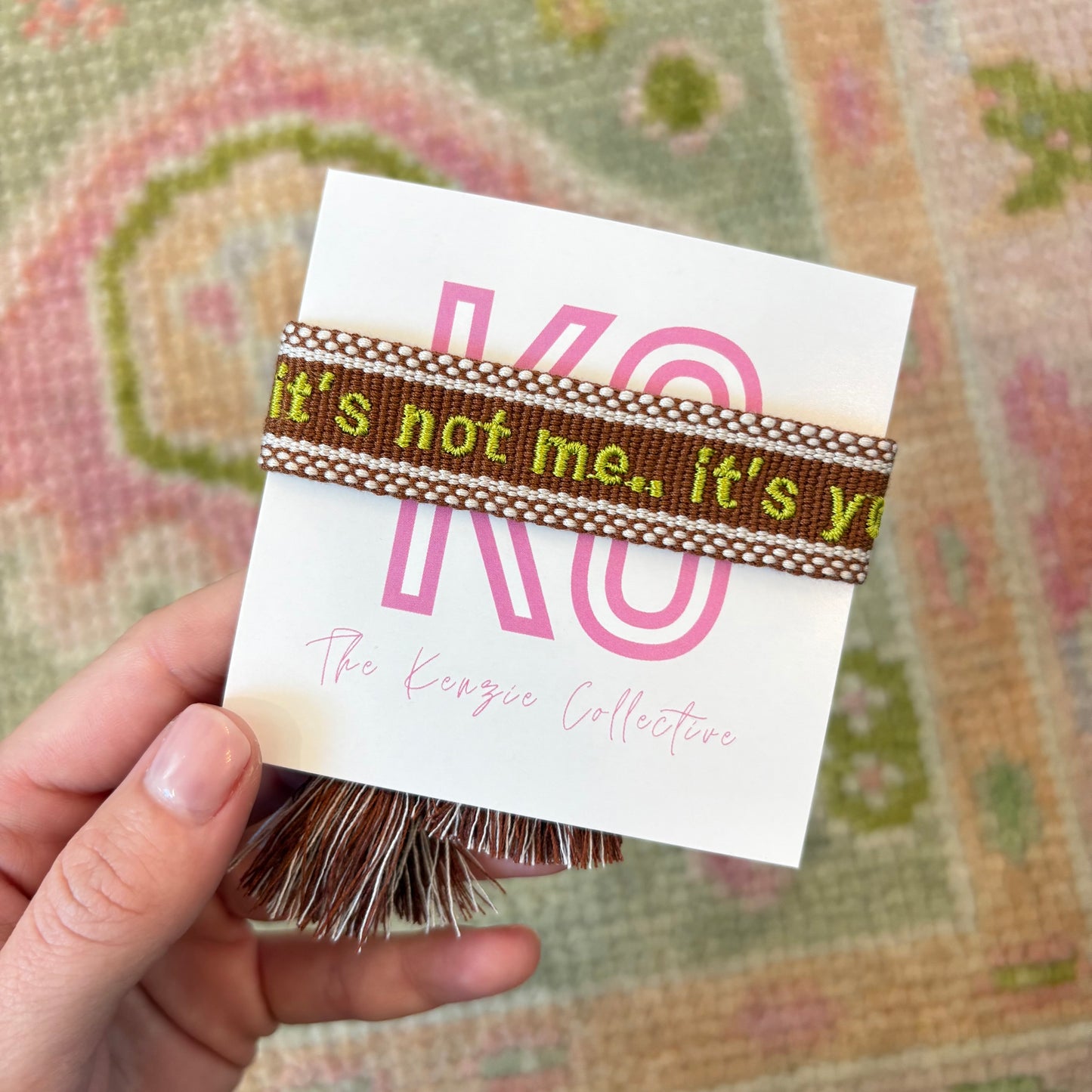 It’s not me… it’s you embroidered tassel bracelet